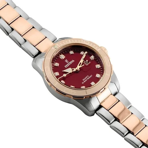 Reloj Festina Mujer Acero Boyfriend Rose Piedras F20505.2