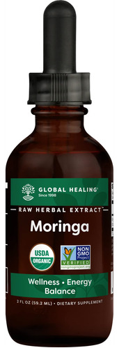 Global Healing Organic Moringa Oleifera Extracto De Gotas Lq