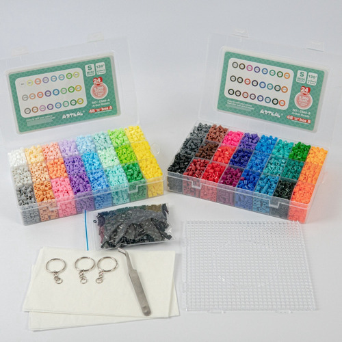 Kit Avanzado Hama Beads / Artkal 48 Colores 10.900 Beads 5mm