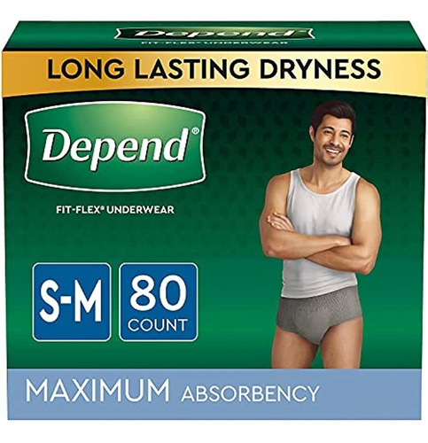 Depend Fit-flex Adult Incontinence Underwear Men, Máxima Abs