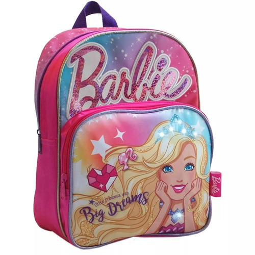 Mochila Espalda Jardin 12p Con Luz Barbie Rosa (14032)