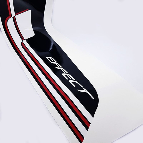Imagem 5 de 6 de Kit Faixa Onix Effect Branco Adesivo Capô Lateral E Traseira