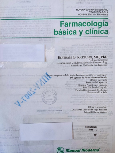 Libro Farmacologia Basica Y Clinica Katzung 156i1
