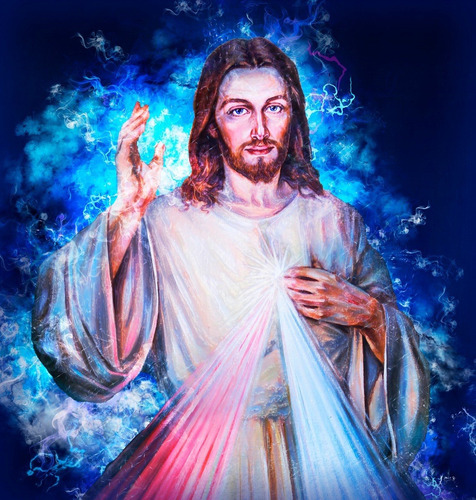 Divina Misericordia (90 De Alto X 60 De Ancho) Con Bastidor