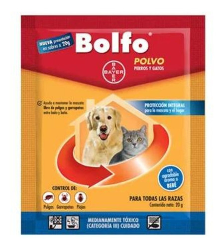 Talco Bolfo De 20g Para Perros Y Gatos 