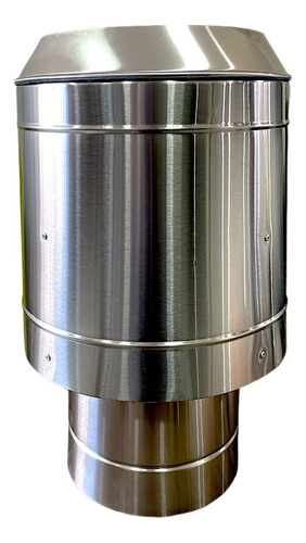 Chapéu Canhão Para Chaminé 115mm Em Inox 430 Escovado