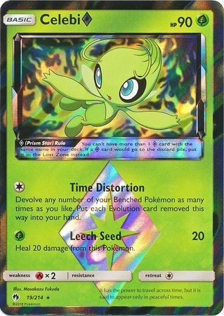 Celebi Prism Star 19/214 Holo Raro Pokemon Tcg