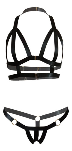 Traje De Lencería De Bikini Ahuecado Con Tirantes Divididos