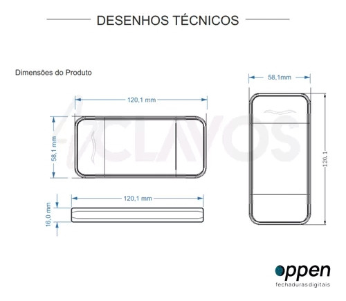 Fechadura Elétrica Digital Oppen Pilha Aaaa Para Pequenas Portas Uso Interno E Externo