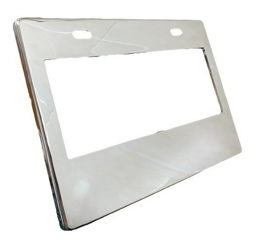 1 Marco Porta Placa Grande P/ Motocicleta Cromada O Tornasol