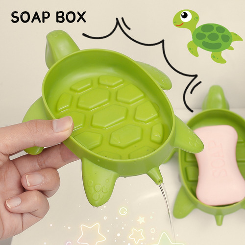 Jaboneras Cute Cartoon Turtle Drain, 2 Unidades
