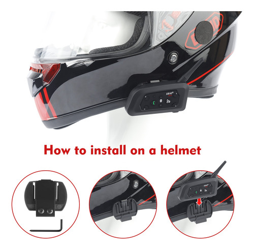 Intercomunicador Ejeas V6 Pro Bt Para Casco De Motocicleta