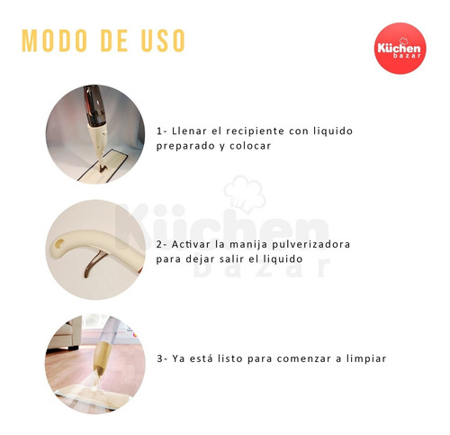 Spray Mop Trapeador Rectangular Secador De Pisos
