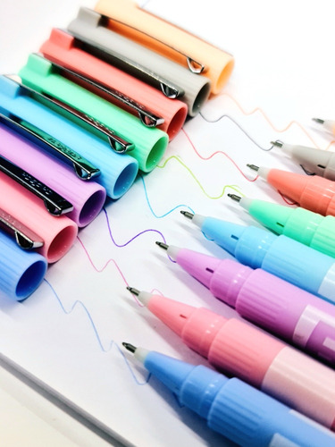 Pluma Roller Ball 8 Plumas Colores Papelería