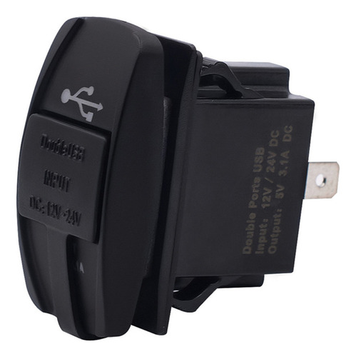 Adaptador De Enchufe De Cargador De Coche Y Moto Dual Usb De