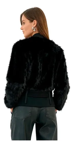 Jaqueta Colcci Biker C/pelos Preta Feminina 0320102435preto