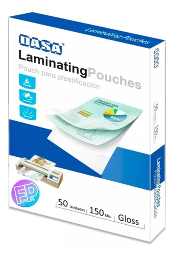 Pouch Plastificadora Oficio 150 Mic 225x362 Mm X 50 Unidades