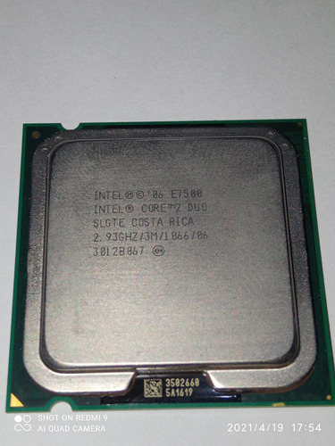 Imagem 1 de 2 de Processador Intel Core 2 Duo E7500 3 M Cache Oem Dell