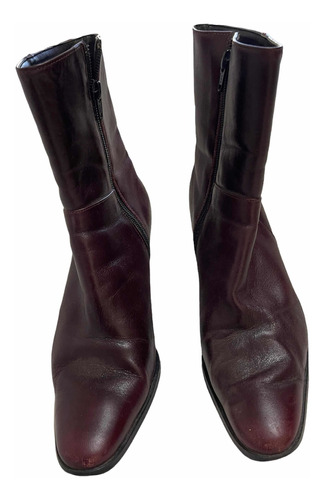 Botas De Cuero Clona Bordo Talle 38