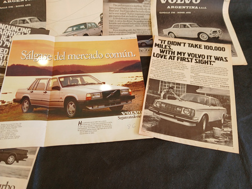 Lote Publicidad Volvo Originales 244 Gl 760 264 Gle Antiguo (Usado)