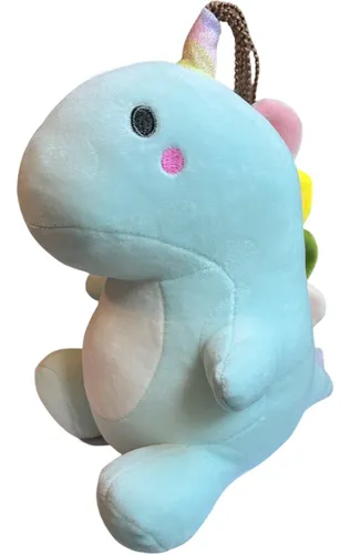 Peluche Dinosaurio Cumpleaños Celeste Kawaii