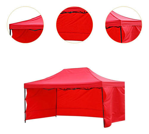Carpa Toldo Plegable Con Paredes 3x4.5 Lona Impermeable