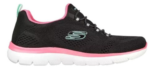 Zapatilla Skechers Summits 149523/bkhp Negro Para Mujer