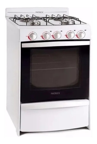 Cocina Patrick Diseño CPS1656BVS a gas/eléctrica 4 hornallas  blanca 220V puerta con visor