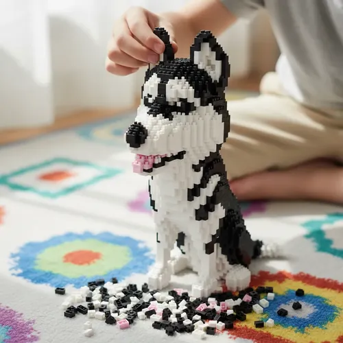 Nano Blocks Husky Shiba Inu Animal Bloques De Construcción Corgi