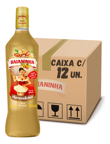 Bebida Baianinha Cocktail De Amendoim Cx Com 12 Un De 900ml