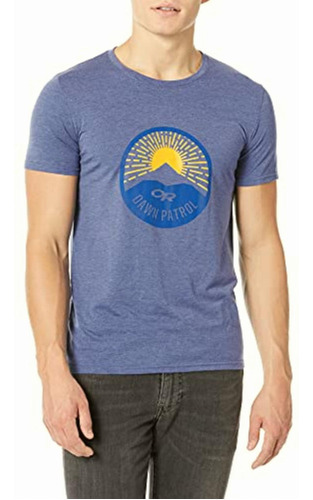 Outdoor Research Camiseta Dawn Patrol Para Hombre, Cobalto,