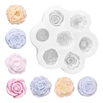 Comprar Molde De Silicón De Flores Rosas Para Hacer Jabones Vela