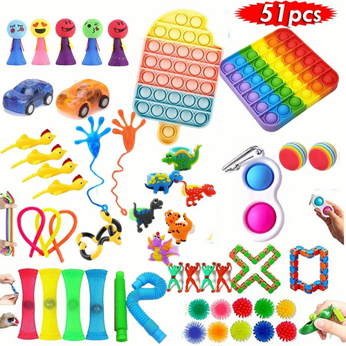 51/40/38 Unidades De Brinquedos Sensory Bubble Fidget Para A