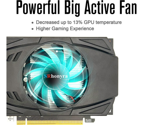 Srhonyra Radeon Rx 550 4gb Gaming Graphics Tarjeta Gddr5 128