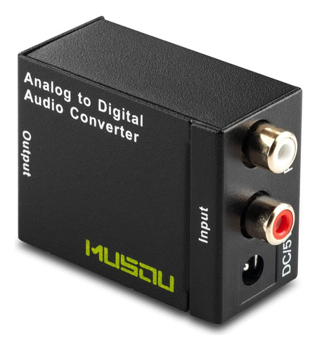Adaptador Convertidor De Audio Analógico Rca Coaxial D...