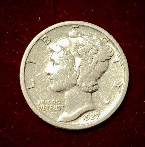 Moneda 1 Dime Estados Unidos 1927 Km 140 Plata 0.900 (Usado)