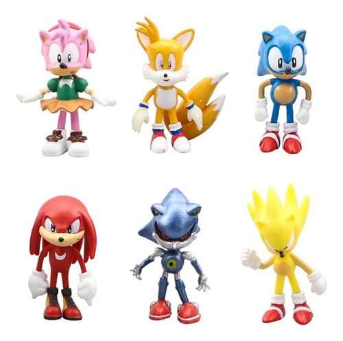 Sonic Y Sus Personajes Set 6 Figuras De 5 A 7 Cm