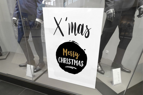Imagen 9 de 10 de Vinilos Para Vidrieras - Felices Fiestas