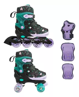 Rollers / Patines 2en1 Extensibles Britz Kossok +protec