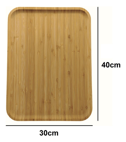 Petisqueira Tábua De Bambu Retangular Para Servir Decoração