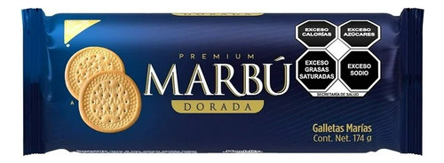 3 Pza Galletas Marías Marbú Dorada Premium 174 G