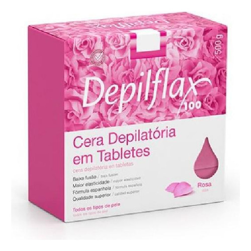 Cera Quente Depilatória Depilflax Rosas 500g