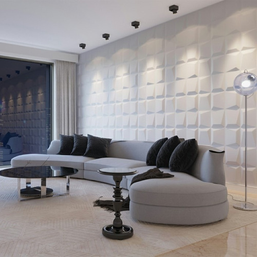 Imagen 7 de 8 de Panel Decorativo 3d Para Pared Kipro 10 Pzas + Pegamento