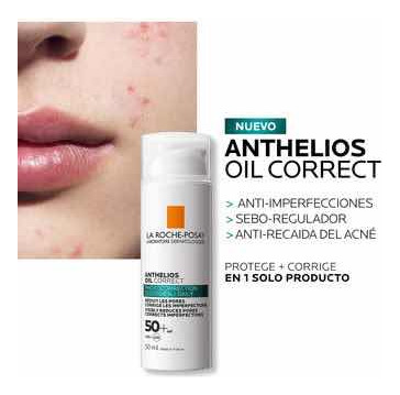 Protector Solar Reductor De Poros Anthelios Oil Correct 50ml