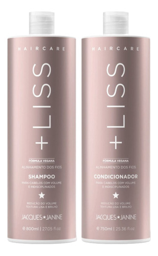 Shampoo + Condicionador Jacques Janine Hair Care +liss 750ml