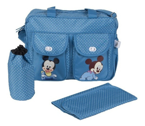 Bolso Maternal Con Cambiador De Disney Mickey Minnie Premium