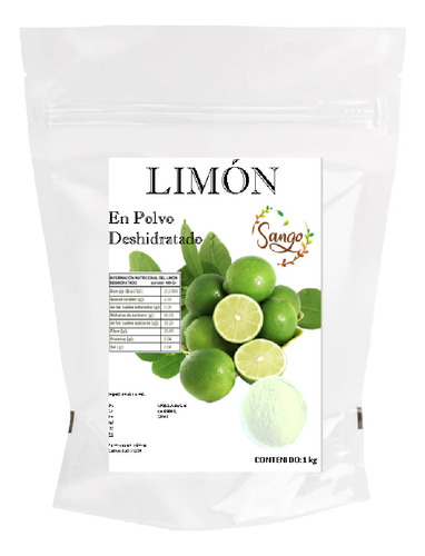 1 Kg Limon En Polvo Puro Ideal Para Jugos 100% Natural