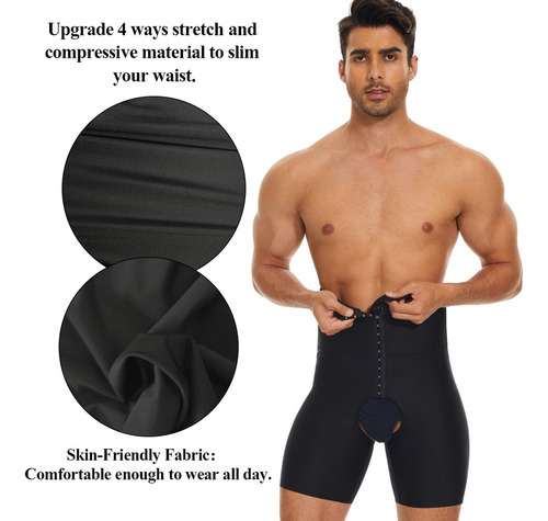 Faja Bóxer De Control De Abdomen Tiro Alto Para Hombre