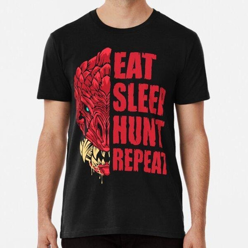 Remera Comer Dormir Repite Repetir Odogaron Algodon Premium