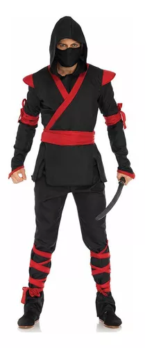Disfraz Ninja Rojo Adulto Deluxe Halloween Fiesta Hombre
